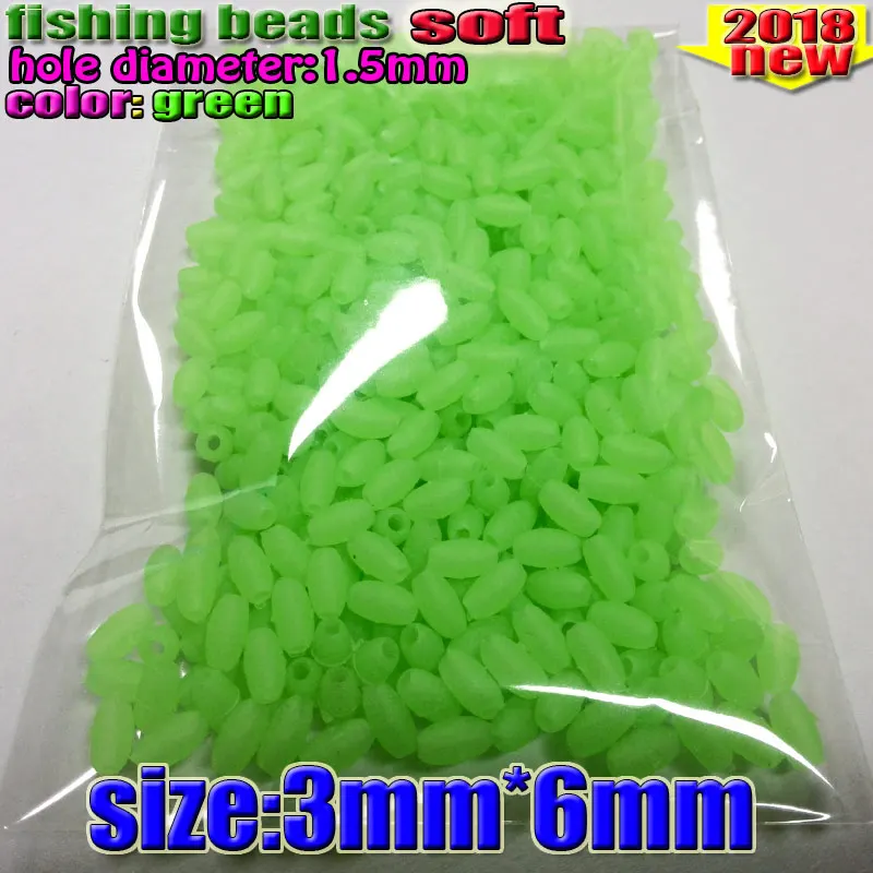 3mm-6mm 500pcs Fihsing пластиковые светящиеся бусины для рыбалки светится в темноте 2*3 3*4-12*16 мм больше выбрать размер - Цвет: 3mm-6mm 500pcs