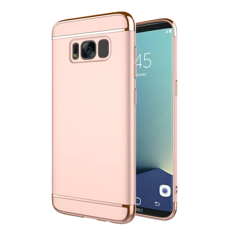 Ascromy Hard Case for Samsung Galaxy S8 S 8 3 in 1 Anti-Scratch Shockproof Thin Electroplate Back Protective Cover Accessories |
