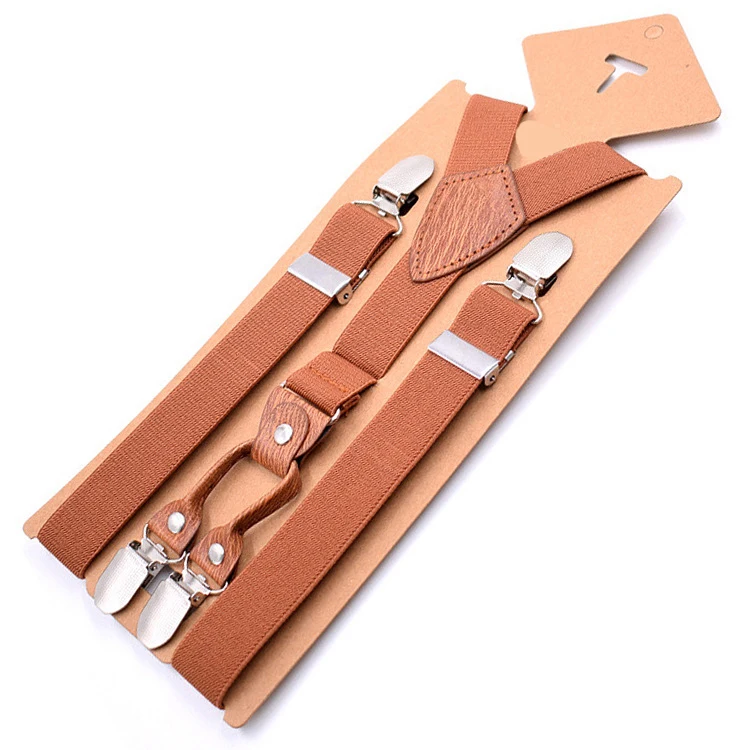 Новинка года брендовые Ремни Детские Полосатые 4 зажимы Y-strap Высокое качество для мальчиков и девочек брюки подтяжки Регулируемая мода - Цвет: 12