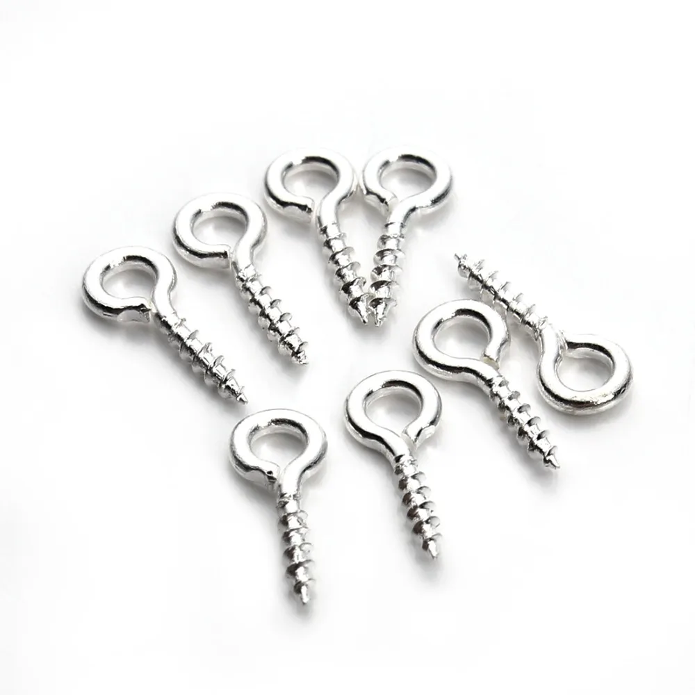 

800pcs/box 5x12mm Screw Eye Pins Bail Clasps Hooks Silver/Gold Color Pendant Top Drilled DIY Jewelry Case Box Storage F3720