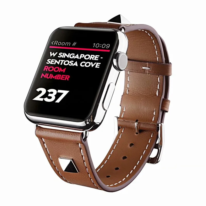 Новинка 2019 цветной кожаный Одноместный тур с логотипом Herme для Apple Watch 44 мм 40 42 38