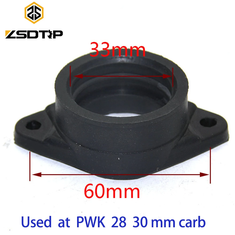 

ZSDTRP 2pcs/lot Rubber Adapter Inlet Intake Pipe fit on PWK 28/30mm 32/34mm Carburetor Universal UTV ATV