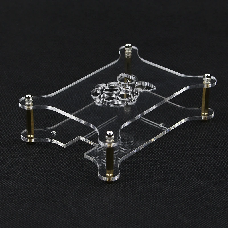 Акриловый чехол для Raspberry Pi 4 прозрачный с логотипом совместимый 3 Model B 3B Plus|case with