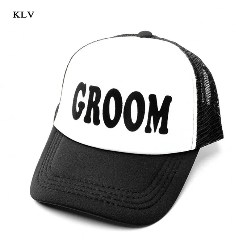 Жениха drinking Team принт Кепка-тракер в Для мужчин хип-хоп Snapback Регулируемая бейсбольная сетчатая Кепка Свадебная вечеринка в клубе реквизит подарок