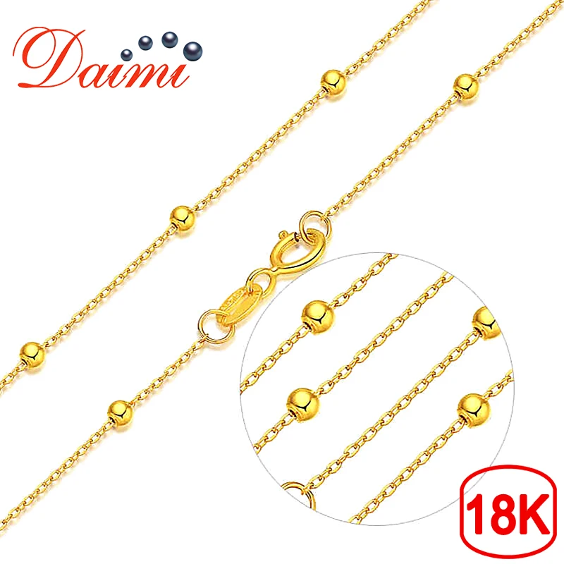 DAIMI 18K золотое ожерелье круглый шар высокое качество брендовые Ювелирные изделия