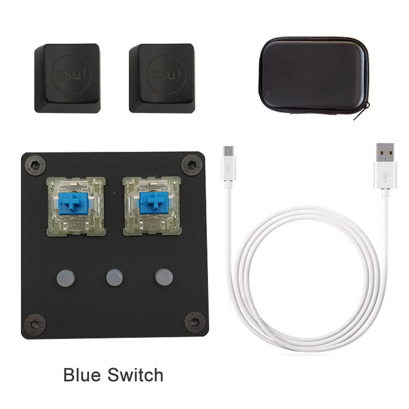 Hfбезопасности DIY черная OSU клавиатура V4 Для Windows 5 клавишная игровая клавиатура USB 2,0 с подсветкой вишневая механическая клавиатура с программным обеспечением - Цвет: Blue switches