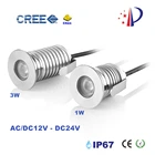 Водонепроницаемый алюминиевый садовый подземный светильник, 1 Вт, 3 Вт, IP67, 10 шт.