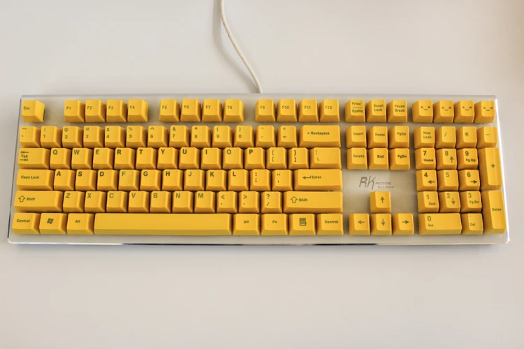 Топ печатные клавиши 108/87 МП красные зеленые и желтые колпачки для ключей