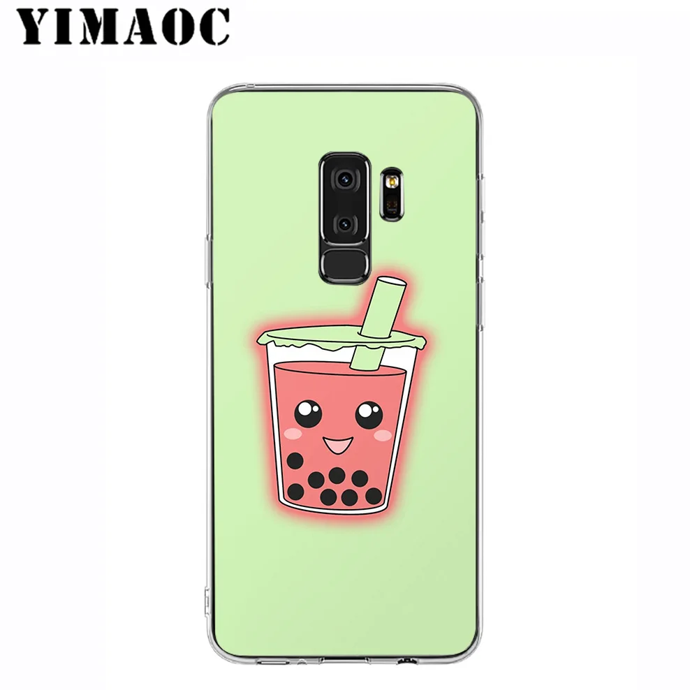 Yimaoc пузырь Чай Чудесный мягкий силиконовый чехол для телефона samsung Galaxy A5 A6 плюс A7
