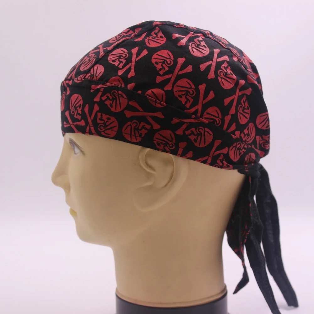 07 Мужская хлопковая кепка с алмазной пластиной и черепом, женская шапка Doo Rag Байкерская бандана, головной убор Skullies& Beanies DAJ9068 - Цвет: 07