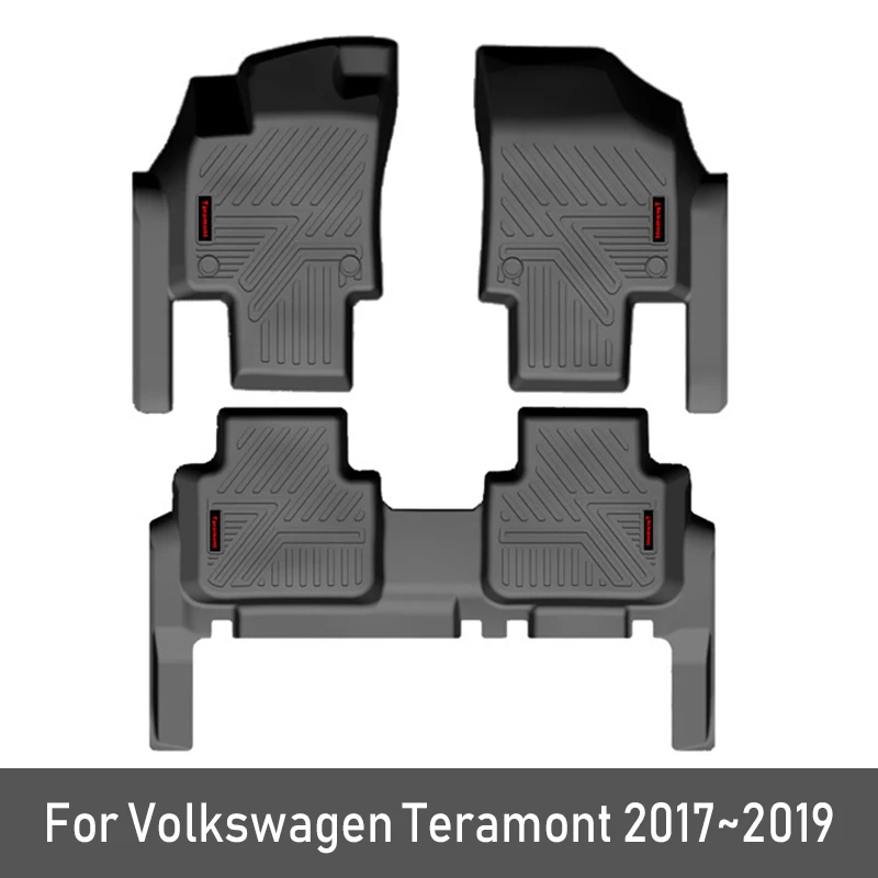 1 SET Atreus 1 комплект TPE автомобильный коврик для ног для Volkswagen Teramont водонепроницаемый коврик для укладки обуви аксессуары - Название цвета: 1 SET