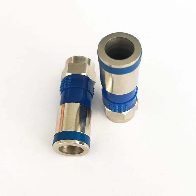 50 шт. красный RG6 коаксиальный компрессионный кабель f Разъем rg6 Тип RF переходник |