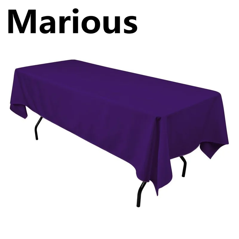 

Hot Sale 10pcs Direct Factory Made Customized 230*400cm polyester rectangle Tablecloths Free Shipping Marious