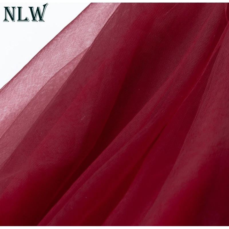 NLW 2019 летняя модная 4-слойная элегантная мини-Тюлевая юбка Уличная плиссированная
