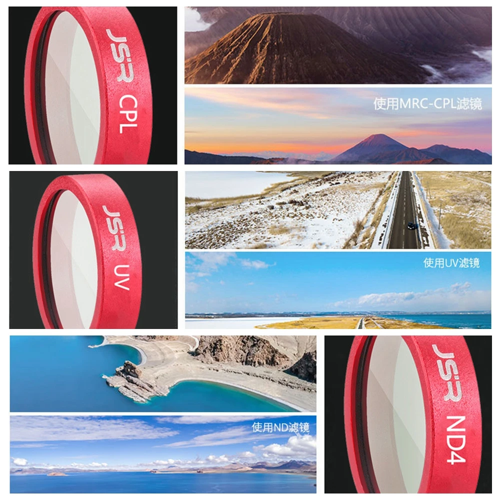 Фильтр объектива UV CPL ND4 ND8 ND16 ND32 Star для DJI Mavic 2 Zoom Drone Camera нейтральная плотность
