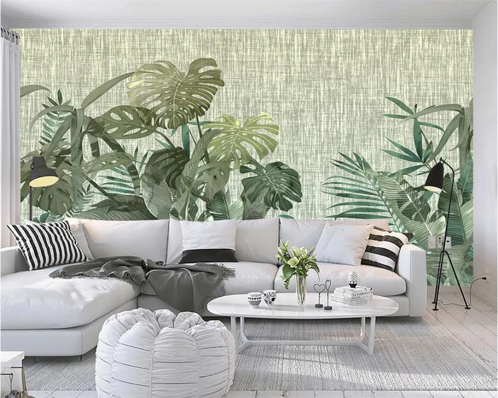 

beibehang Wallpaper custom 3D mural living room bedroom fashion Nordic retro tropical rainforest TV background wall wallpaper