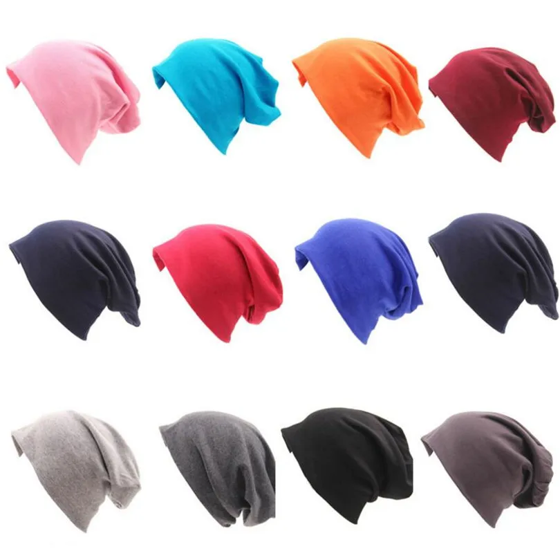Зимние шапки осень Gorros 20 цветов женская шапка бини Женская хлопковая однотонная