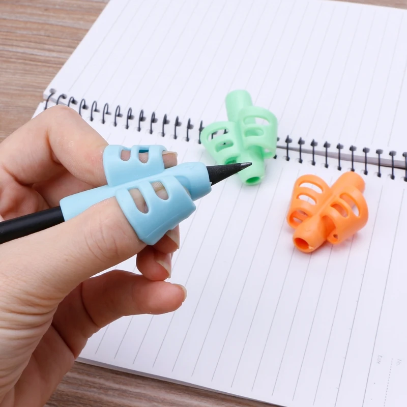 3Pcs Two-finger Grip Silicone Baby Pencil Holder Learn Writing Tools Pen MAY-9 | Канцтовары для офиса и дома
