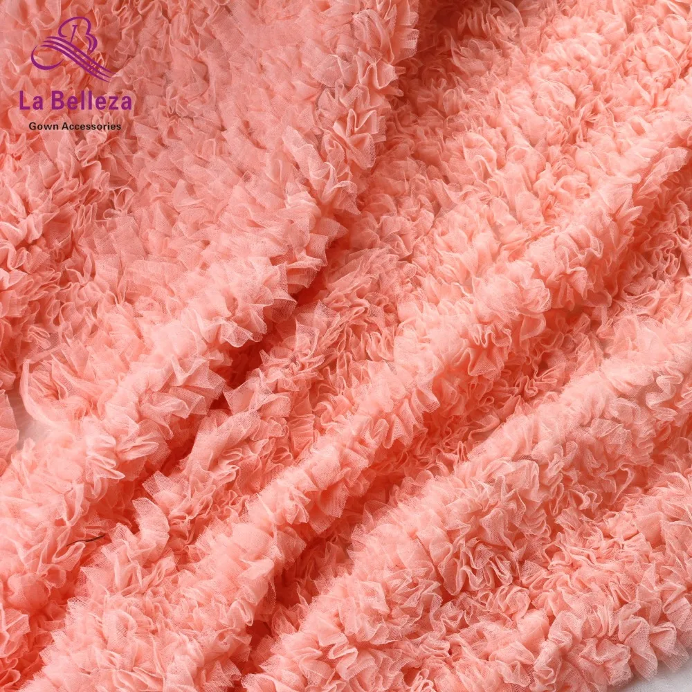 Новый модный стиль розовые 3D шифоновые цветы на сетке Высококачественная