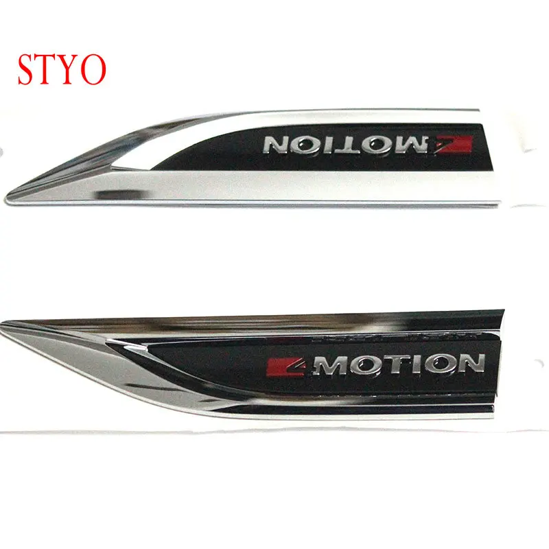 

STYO Car ABS Chrome 4 Motion 4Motion 4X4 Side Wing Fender Emblem Badge sticker Trim For VW T-ROC 2018