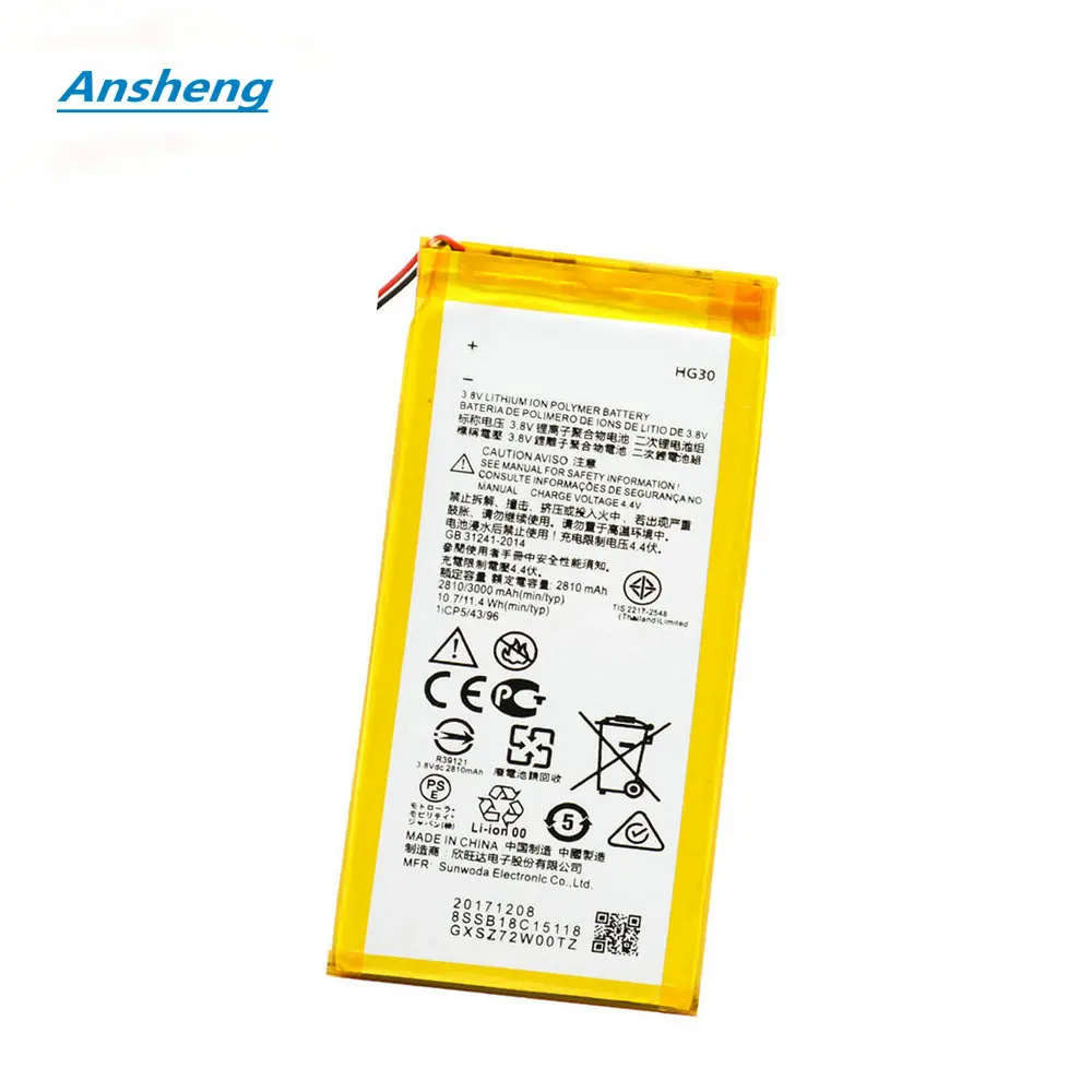 Высокое качество 3000 мАч HG30 батарея для Motorola Moto G5S Plus Dual XT1791 XT1792 XT1793 XT1794 XT1795 XT1805
