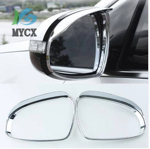

For KIA Sportage 4 QL KX5 2016/17/18 Car Styling Accessories ABS Rearview Mirror Rain Eyebrow Covers Chrome Trim 2pcs