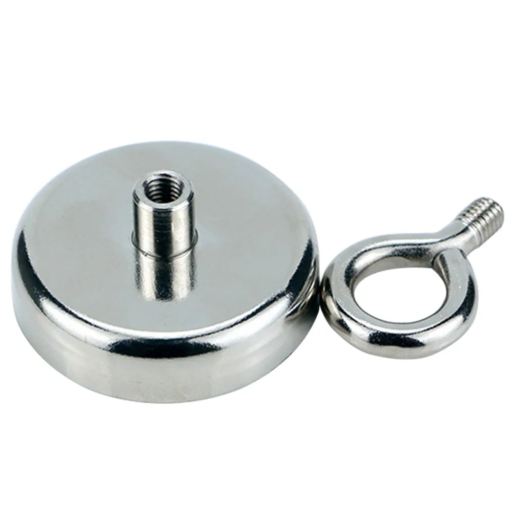 Rare Eyebolt Small Hook Durable Powerful Force Magnet Portable Neodymium Multipurpose Round River Fishing Lightweight | Дом и сад