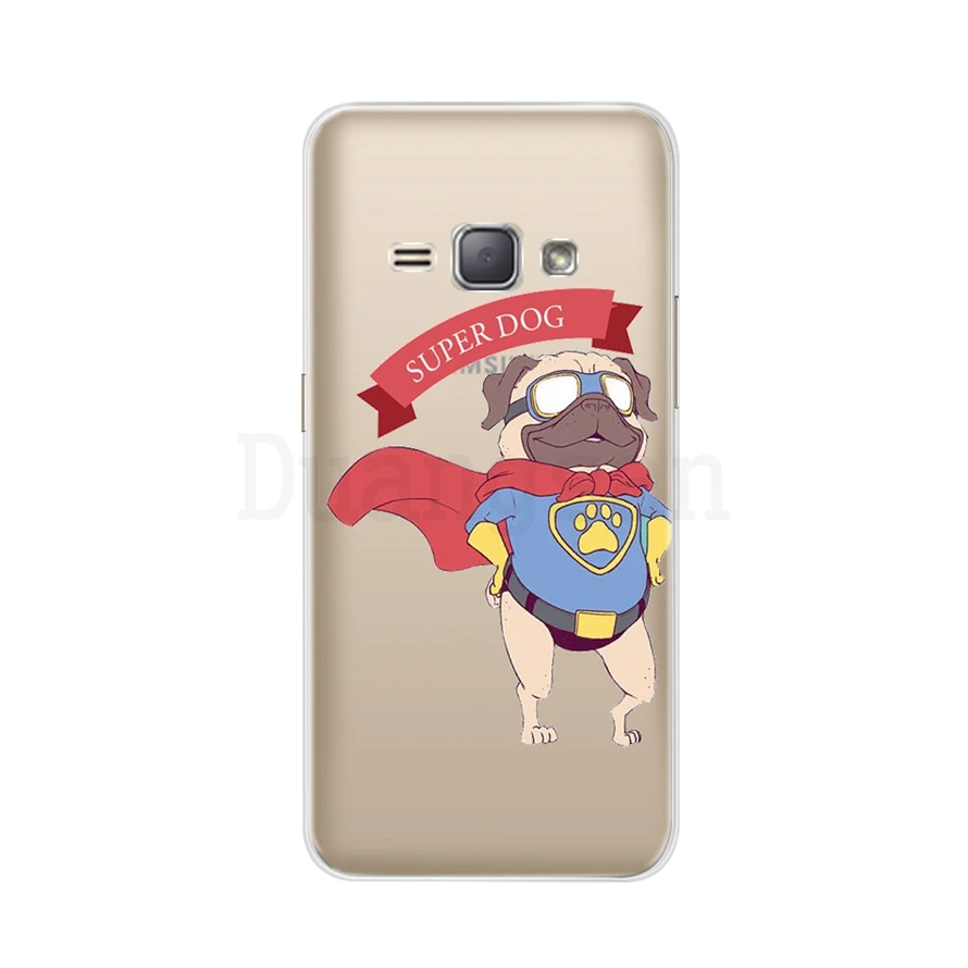 Мягкий ТПУ чехол для samsung Galaxy j1 силиконовый милый мультяшный чехол для samsung J1 чехол для samsung J1 J120F sm-j120f - Цвет: Красный