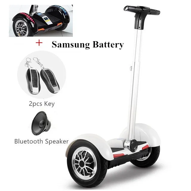 Samsung Battery BAI Новинка года 10 дюймов Ховерборд электроскутер Bluetooth+ динамик светодиодный свет удаленный ключ балансируя Скутер - Цвет: Samsung Battery BAI
