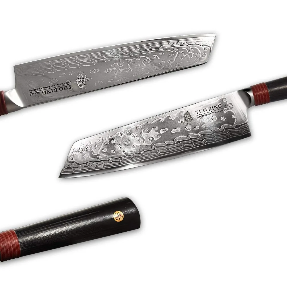 TUO столовые приборы Kiritsuke нож шеф повара 8 5 '' дамасский кухонный мясницкий Ножи