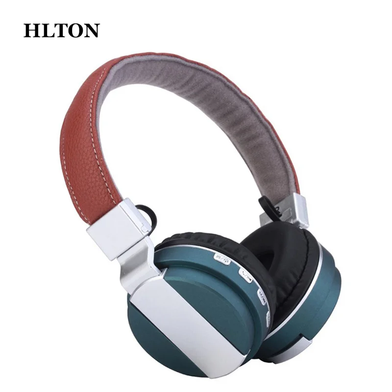 Беспроводные Складные Bluetooth наушники HLTON стерео гарнитура с басами TF AUX FM радио