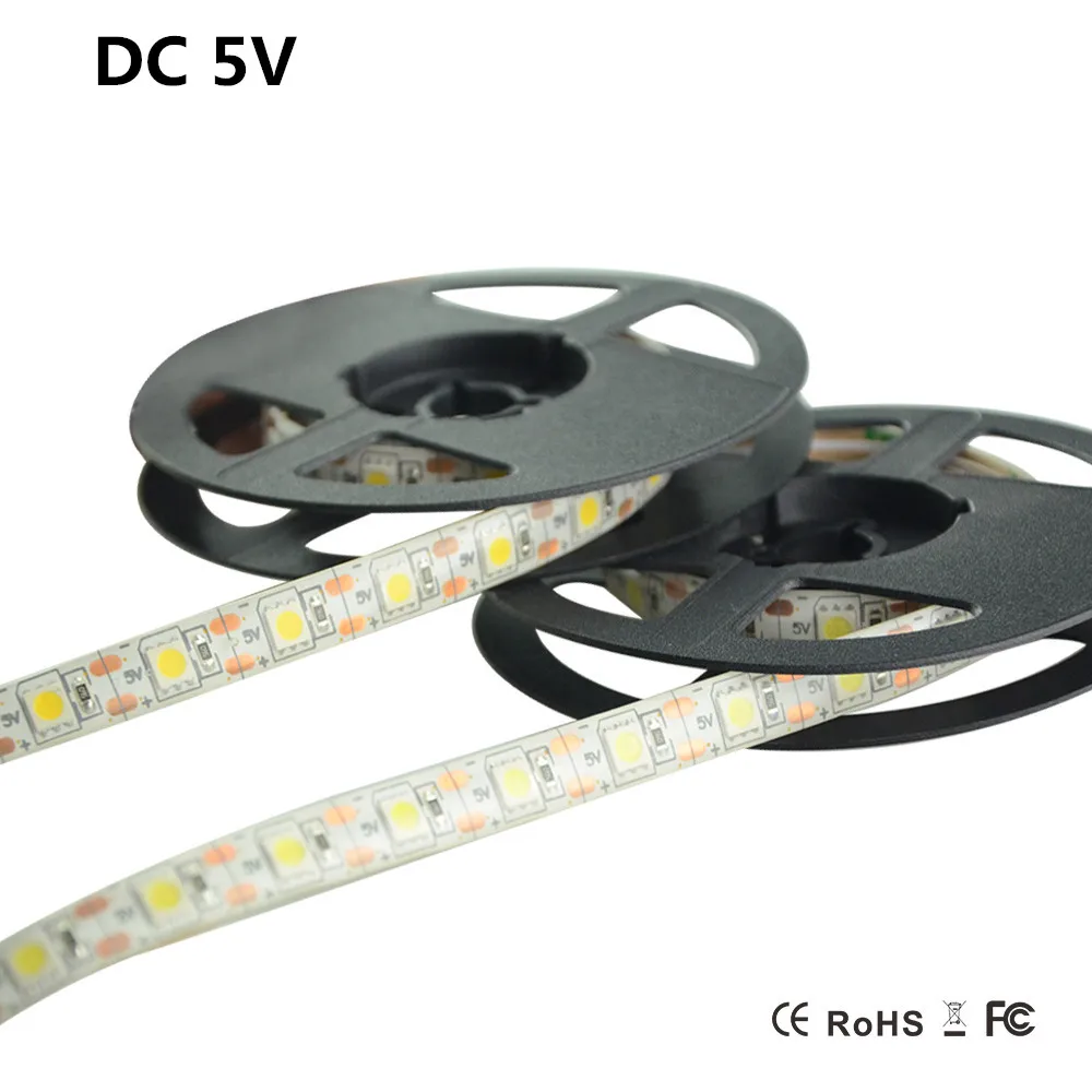 Светодиодная водонепроницаемая лента AmmToo USB 5 в постоянного тока SMD 5050 60