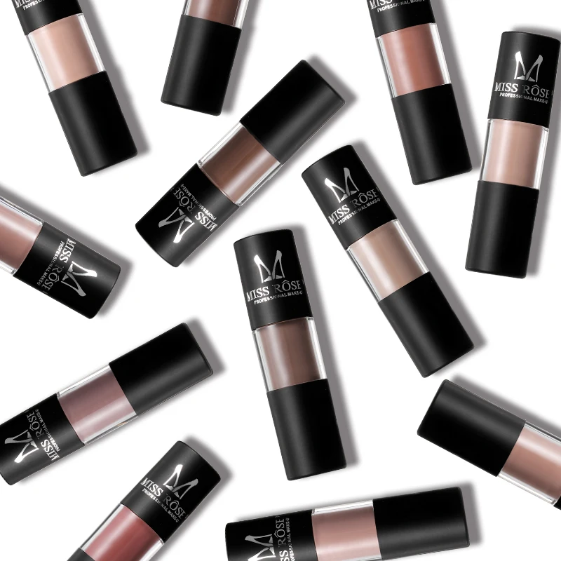 Жидкая помада MISS ROSE матовый водостойкий блеск для губ ню стойкий Увлажняющий