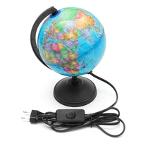 14cm led light world earth globe map geography educational toy with stand home office ideal miniatures gift office gadgets