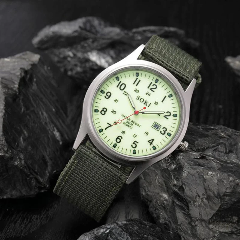 Fashion Military Classics Mens Watch Quartz Analog Canvas Band Casual Sports Watches Top Brand Luxury New 2# | Наручные часы