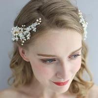 floralbride handmade alloy crystal rhinestone pearls wedding hair clip barrettes 2 pcs set bridal hair accessories women jewelry