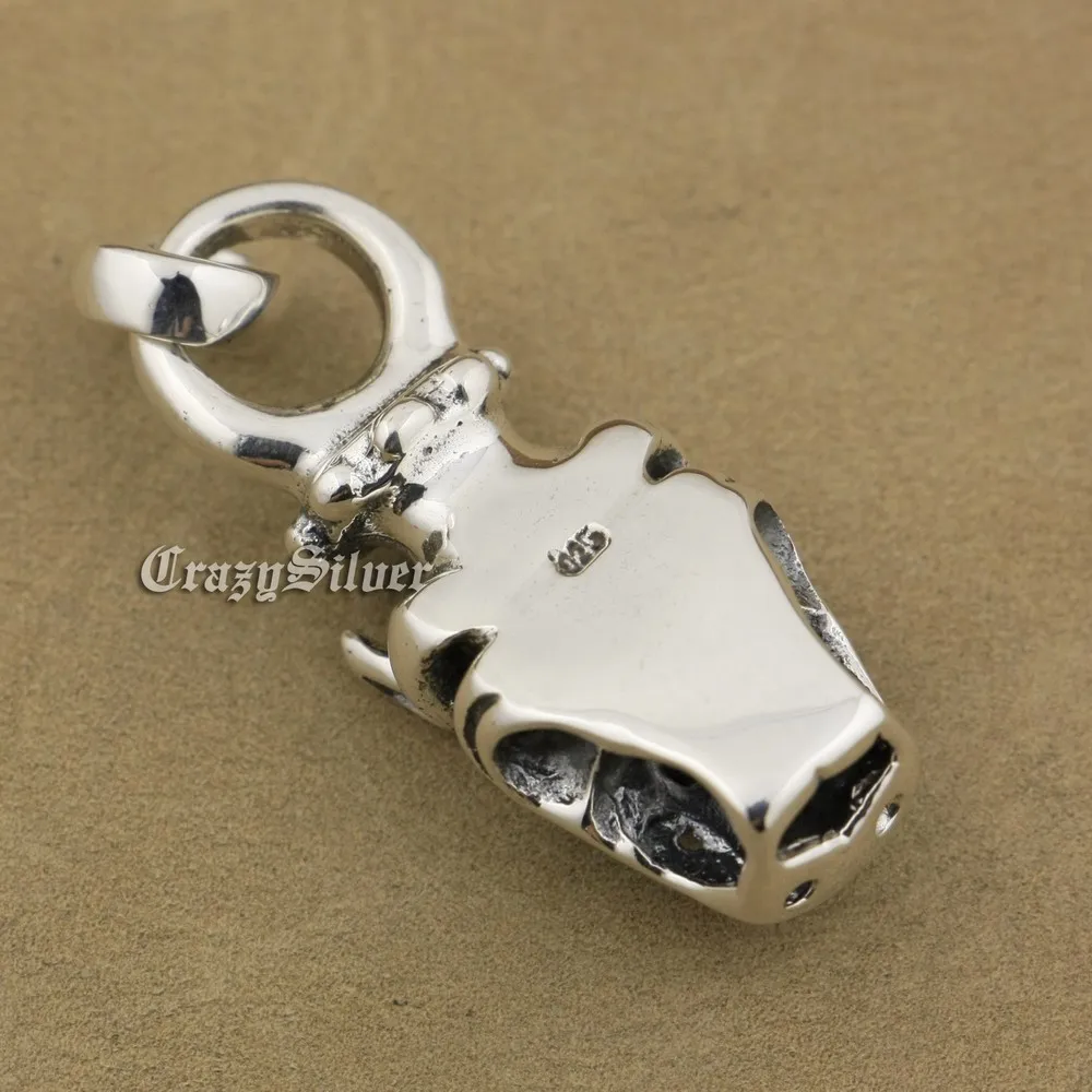 

Dragon Pendant 925 Sterling Silver Mens Biker Rock Punk Style 8A044