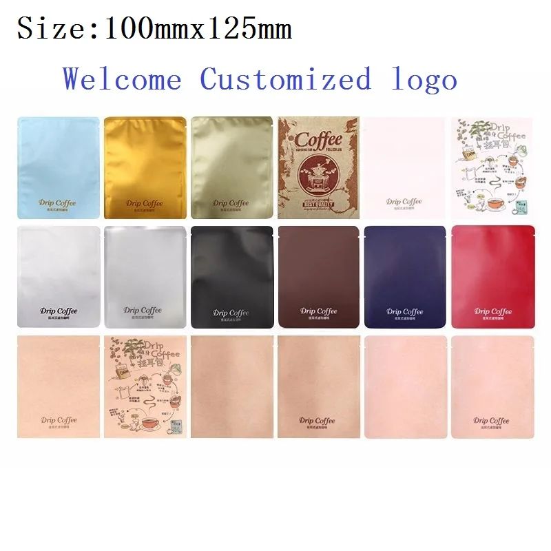 

NEW 1000pcs/lot Drip Coffee Packaging Bag Aluminum Foil Compoud Bags Three Layers Good Quality Empty Without Printing Coffee Bag