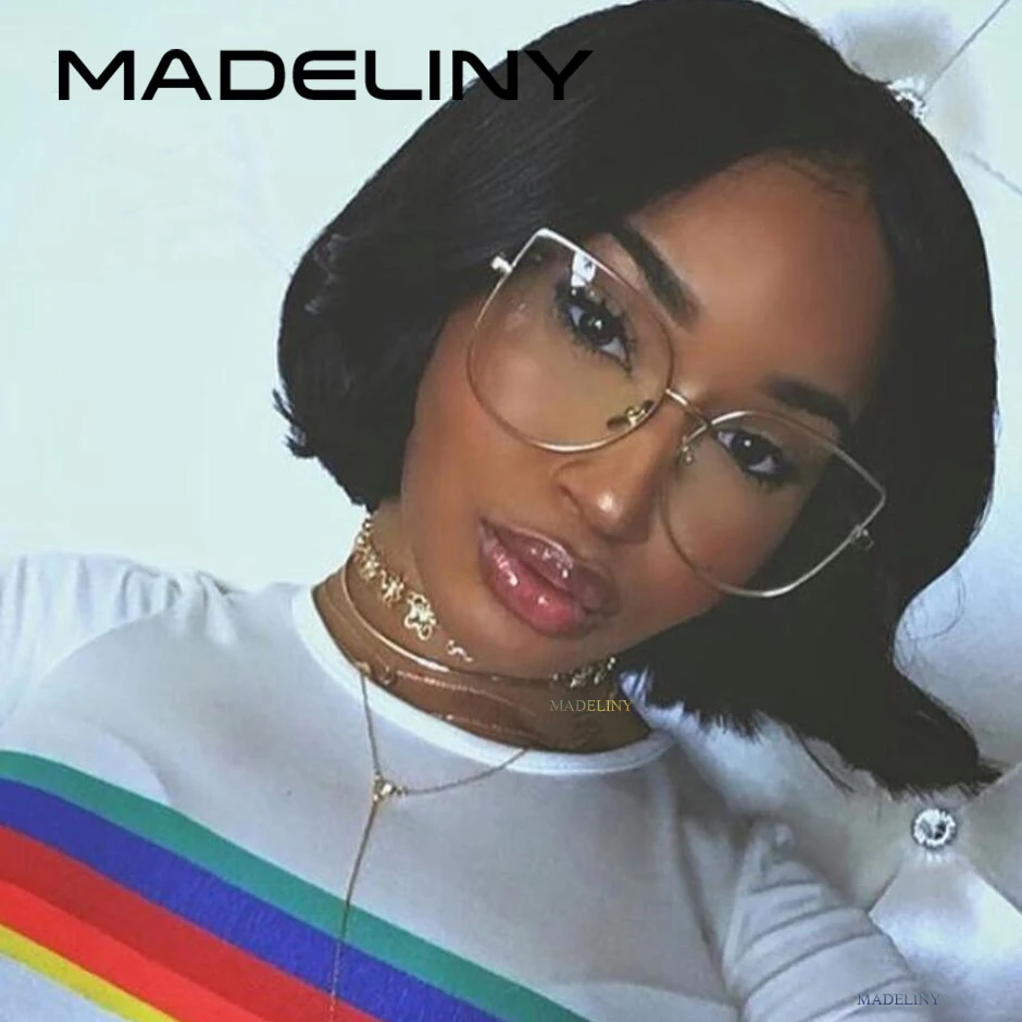 MADELINY Новая мода кошачий глаз солнцезащитные очки женские брендовые дизайнерские отражающее покрытие Зеркальные Солнцезащитные очки женские MA283