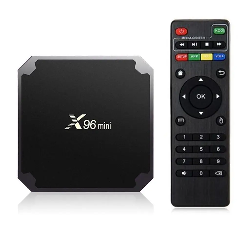 Оригинальный X96mini Android 7 1 X96 Мини Смарт ТВ-бокс четырехъядерный Amlogic S905W 2 ГБ + 16 Гб