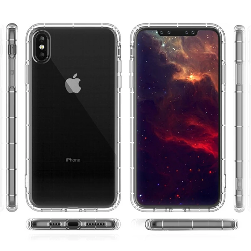 50 шт./лот для iPhone 8 Plus 7 6 S воздушной подушке мягкий чехол Прозрачный ударопрочный