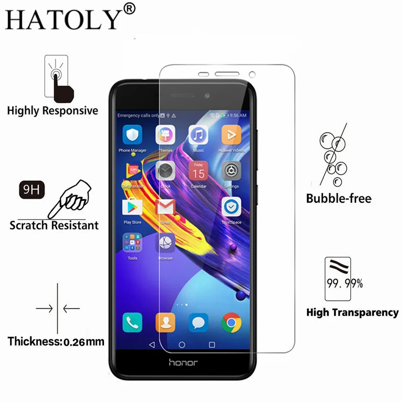 2 шт. закаленное стекло для huawei Honor V9 Play ультратонкая Защитная пленка экрана 6C