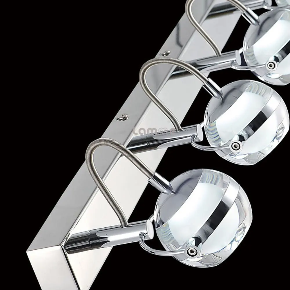 Современные хромированные светодиодные настенные лампы для Ванной Акриловый