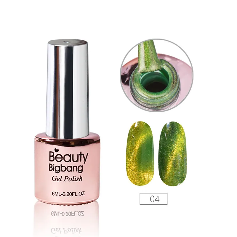 BeautyBigBang Магнитный кошачий глаз Гель-лак для ногтей смоляный лак замачивающиеся покрытые лаком ногти дизайн Сияющий УФ светодиодный Гель-лак для ногтей