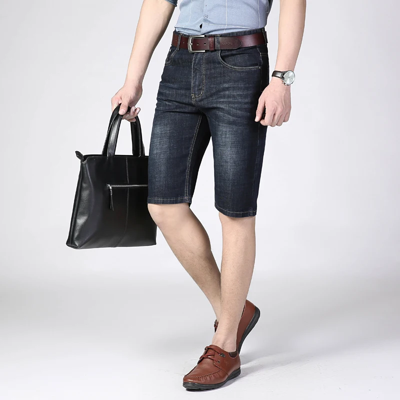 

New Summer Shorts Men Jeans Men's Stretch Short Jeans Fashion Casual High Quality Elastic Business Denim Shorts Male Brand NB45A
