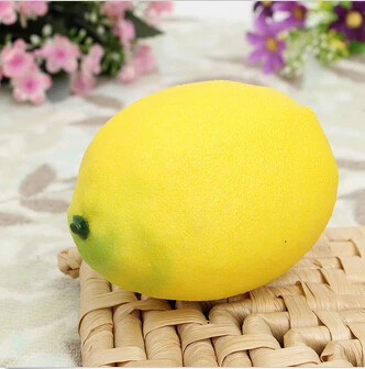 yellow Пластик Твердые Искусственный Фрукты кабинет реалистичные моделирование большой лимоны декоративные Домашний Декор Поддельные Фрукты Модель - Цвет: yellow