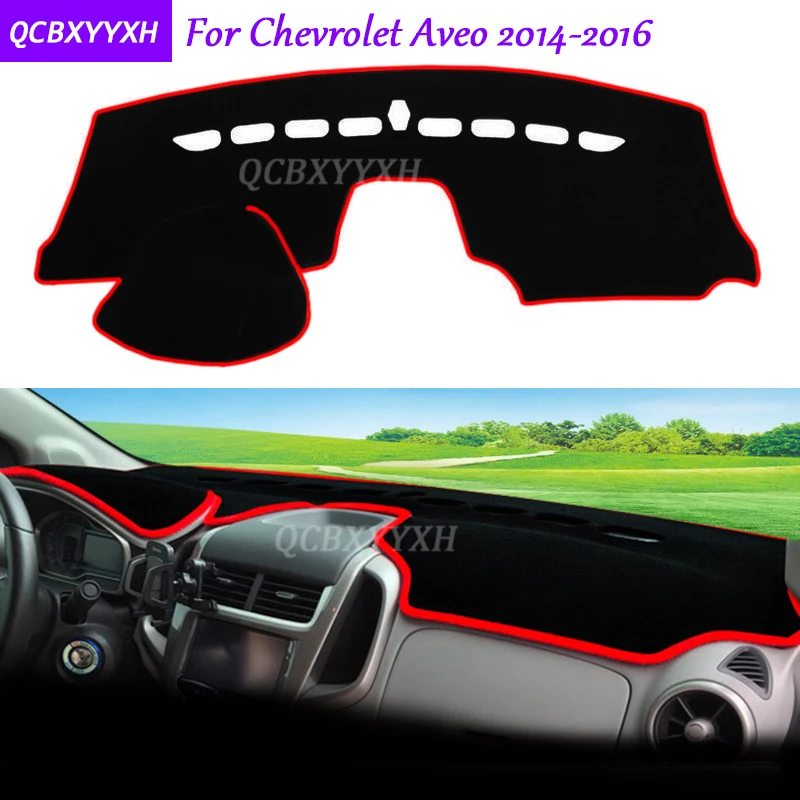 Коврик для приборной панели Chevrolet Aveo 2014-2016 защитный коврик интерьера Photophobism