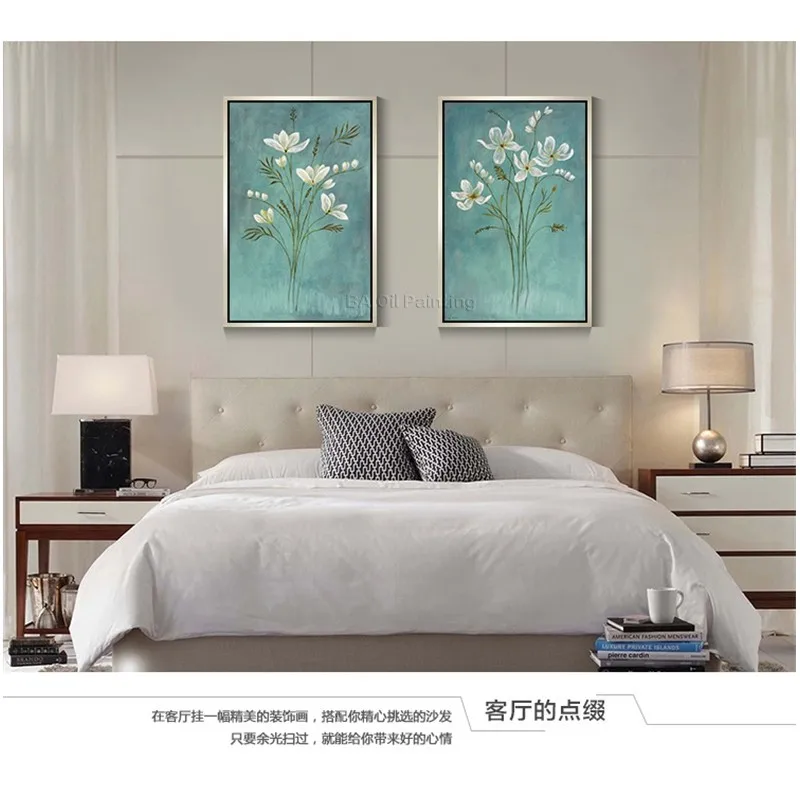 2 Шт. Wall Art Flower Картина Маслом На Холсте Картин Дома декор Для Украшения Нет Кадров