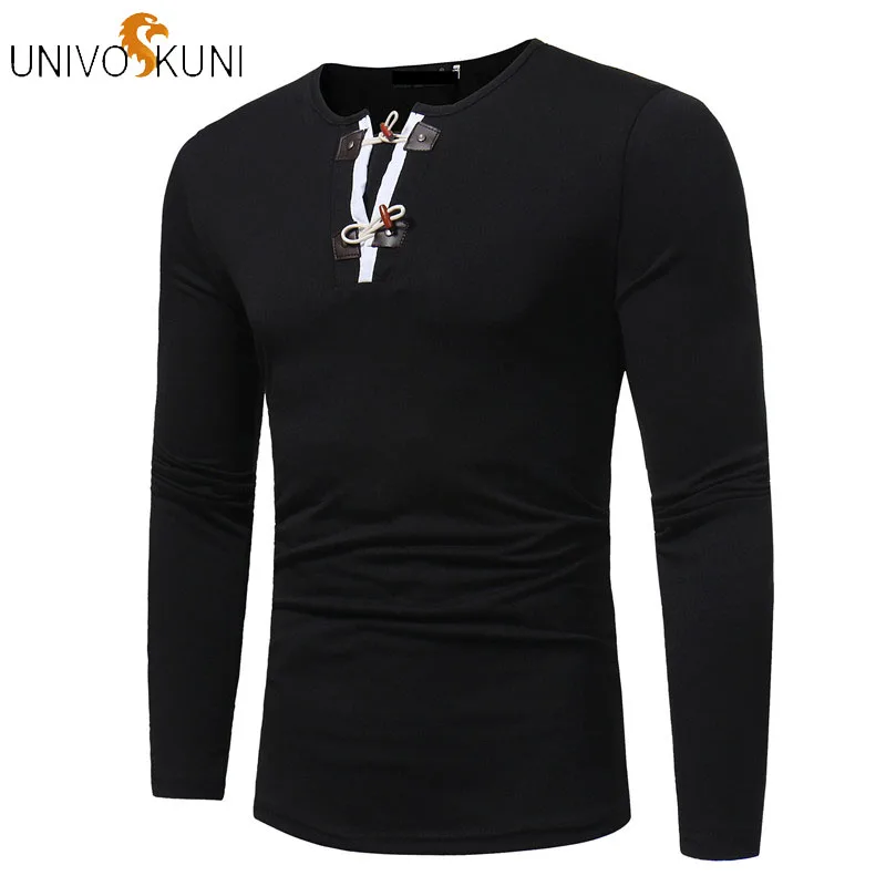 

Fashion Men Fit Slim Cothing Long Sleeve T-shirt O-neck Collar Casual T-shirts Solid Streetwear Men T-shirt Size M-3XL Q536
