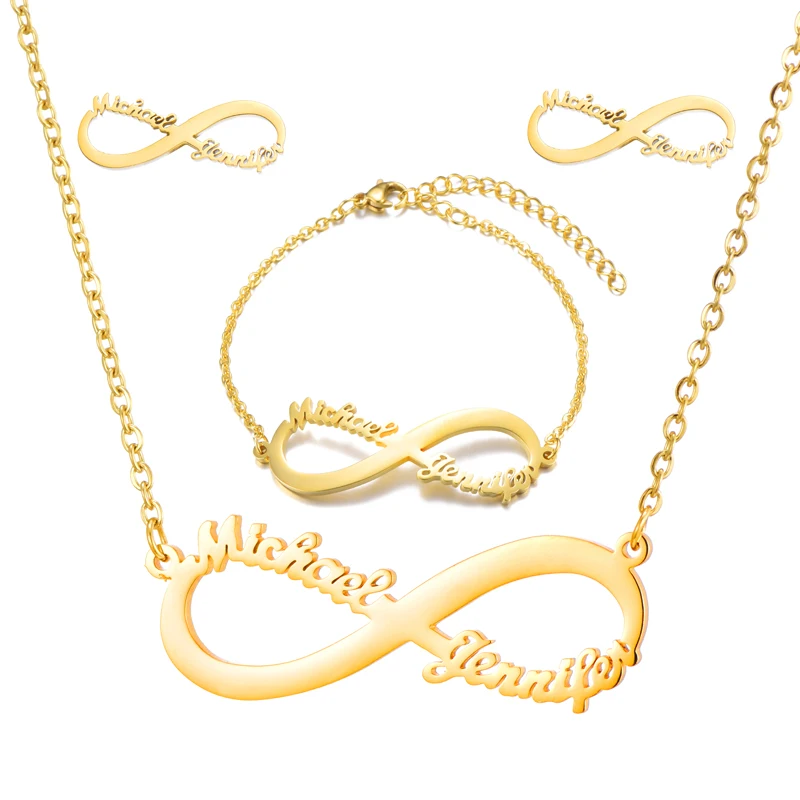 Набор персонализированных ювелирных изделий из розового золота колье